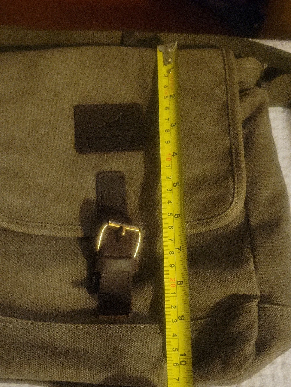 ☆Vtg Style Unisex TOPWOLFS Canvas Messenger Cotton Crossbody Style Hunter Green - Picture 15 of 16
